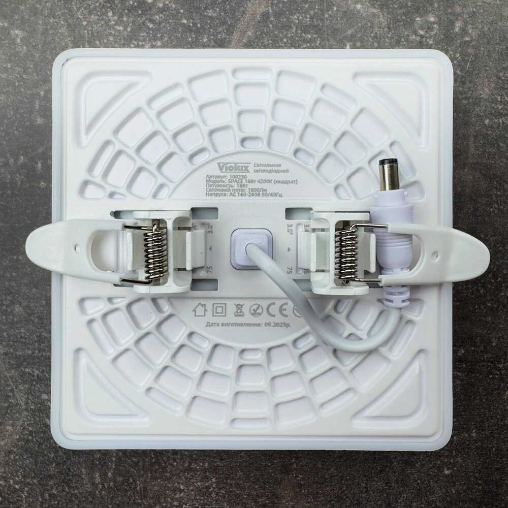 Світильник LED даунлайт Violux SPACE  18W 4200K квадрат IP20 ( 100230 )
